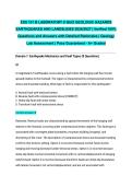 ESS 101 B LABORATORY 8 QUIZ GEOLOGIC HAZARDS EARTHQUAKES AND LANDSLIDES 2026&sol;2027 &vert; Verified 100&percnt; Questions and Answers with Detailed Rationales &vert; Geology Lab Assessment &vert; Pass Guaranteed - A&plus; Graded