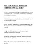 D278 EXAM SCRIPT OA 2026 SOLVED QUESTIONS WITH FULL REVIEW
