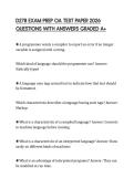 D278 EXAM PREP OA TEST PAPER 2026 QUESTIONS WITH ANSWERS GRADED A&plus;