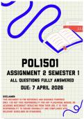 POL1501 Assignment 2 Semester 1 Memo &vert; Due 7 April 2026