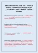 CIP C112 EXAM ACTUAL EXAM 2026 &vert; PRACTICAL ISSUES IN CLAIMS MANAGEMENT EXAM &vert; ALL QUESTIONS AND CORRECT ANSWERS &vert; UPDATED VERSION&excl;