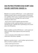 DAU PM PRACTITIONER EXAM SCRIPT 2026 SOLVED QUESTIONS GRADED A&plus;