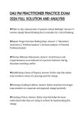 DAU PM PRACTITIONER PRACTICE EXAM 2026 FULL SOLUTION AND ANALYSIS