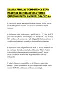 DAVITA ANNUAL COMPETENCY EXAM PRACTICE TEST BANK 2026 TESTED QUESTIONS WITH ANSWERS GRADED A&plus;