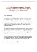 PCB 4233 Immunology Quiz 1-12 &vert; Complete Questions and Answers with Verified Solutions &lpar;Graded A&plus;&rpar; &vert; New Update 2026&sol;27 