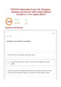 PCB 4233 Immunology Exam 4 Dr&period; Thompson Questions and Answers with Verified Solutions &lpar;Graded A&plus;&rpar; &vert; New Update 2026&sol;27 