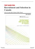 Test Bank for Recruitment and Selection in Canada&comma; 8th Edition by Victor Catano&comma; Rick D&period; Hackett&comma; Willi H&period; Wiesner&comma; Nicolas Roulin&comma; and Monica Belcourt &vert; Latest Edition&period;