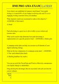 DMI PRO AMA EXAM QUESTIONS AND ANSWERS 2026