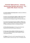 NUR 5351 Midterm Review - Advanced Pharmacology Questions and Answers   New Update 2026 &vert; Baylor University