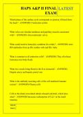 HAPS A&P II FINAL  EXAM QUESTIONS AND ANSWERS 2026