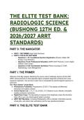 ARRT 2026&sol;2027 Radiologic Science Elite Test Bank &vert; Radiologic Science for Technologists &lpar;Bushong 12th Edition&rpar; &vert; 66 Q&A with Rationale