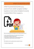 APMP FOUNDATION EXAM 2025-  2026 ACTUAL EXAM Complete Verified   Questions And Correct Detailed Answers&vert;  GUARANTEED PASS Graded A&plus; 