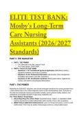 ELITE CNA Test Bank&colon; Mosby's Textbook for Long-Term Care Nursing Assistants &lpar;2026&sol;2027 Standards&rpar; Complete Q&A
