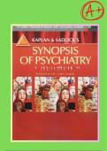 Test Bank For Kaplan and Sadock&rsquo;s Synopsis of Psychiatry 11th Edition &sol; ALL CHAPTERS 