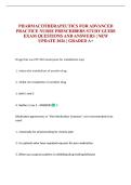 PHARMACOTHERAPEUTICS FOR ADVANCED PRACTICE NURSE PRESCRIBERS STUDY GUIDE EXAM QUESTIONS AND ANSWERS &vert; NEW UPDATE 2026 &vert; GRADED A&plus;