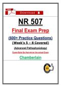 NR 507 Final Exam Prep &lpar;2026&rpar; &vert; Chamberlain Pathophysiology Actual Questions and Answers &lpar;PDF&rpar;