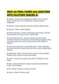 DEAF 310 FINAL PAPER 2026 QUESTIONS WITH SOLUTIONS GRADED A&plus;