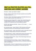 DEAF 310 PRACTICE SOLUTION 2026 FULL QUESTIONS AND CORRECT ANSWERS