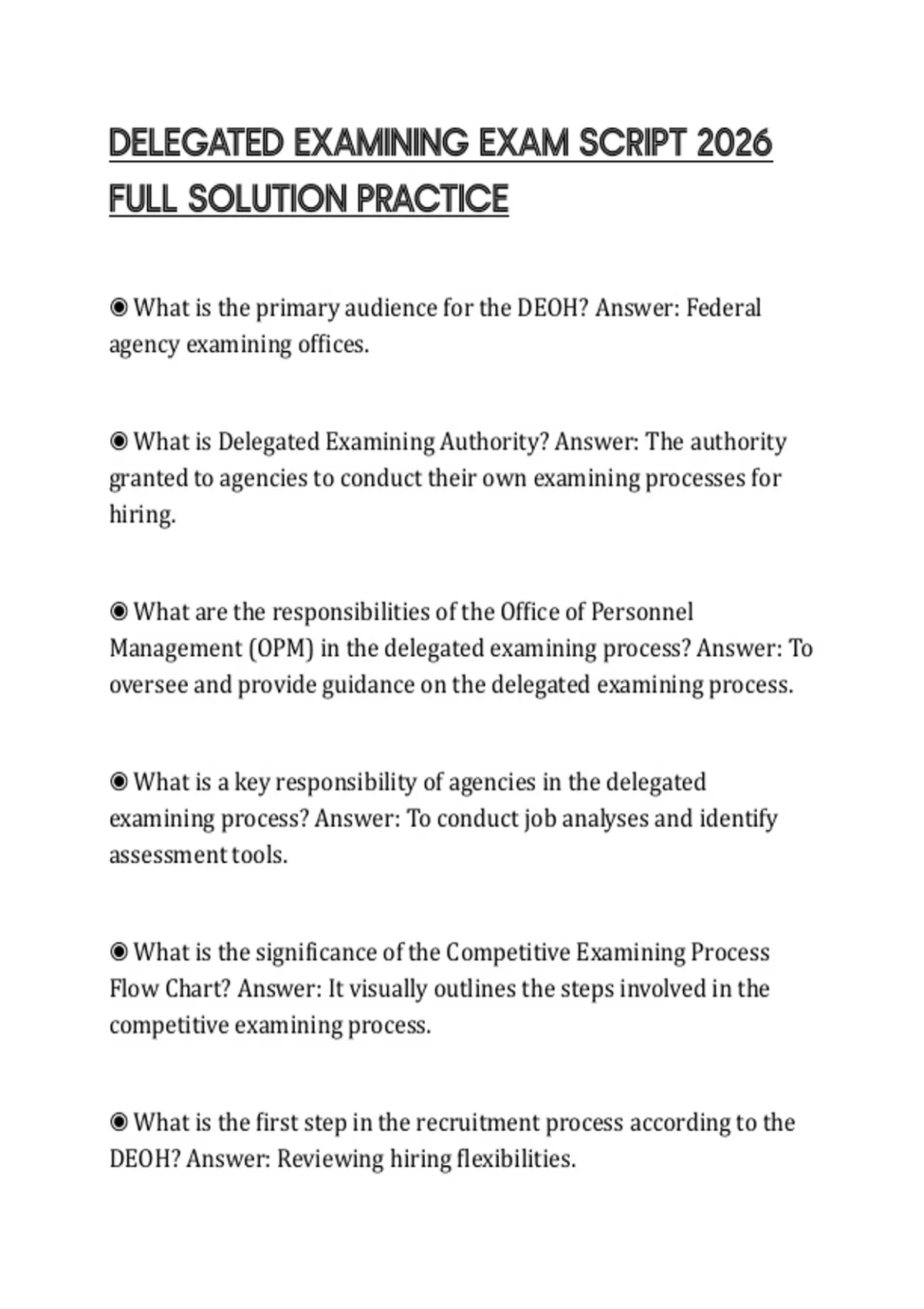 DELEGATED EXAMINING EXAM SCRIPT 2026 FULL SOLUTION PRACTICE - DELEGATED ...