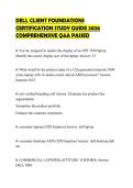 DELL CLIENT FOUNDATIONS CERTIFICATION STUDY GUIDE 2026 COMPREHENSIVE Q&A PASSED