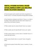 DENTAL HYGIENE NATIONAL BOARD ACTUAL BUNDLE SCRIPT 2026 MULTIPLE EXAMS SOLUTIONS GRADED A&plus;