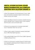 DENTAL HYGIENE NATIONAL BOARD BUNDLE EXAMINATION 2026 COMPLETE QUESTIONS WITH SOLUTIONS GRADED A&plus;