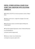 DENTAL HYGIENE NATIONAL BOARD EXAM SCRIPT 2026 QUESTIONS WITH SOLUTIONS GRADED A&plus;