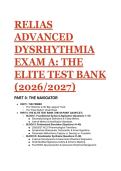 &lbrack;2026&sol;2027&rsqb; RELIAS Advanced Dysrhythmia Exam A&colon; The Elite 66-Point Gauntlet &vert; Complete Test Bank &plus; Mentor Analysis &lpar;ACLS 2026 Standards&rpar;