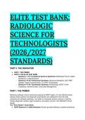 2026&sol;2027 Radiologic Science for Technologists Elite Test Bank &vert; Bushong 12th Ed&period; &vert; ARRT Registry Prep & NCRP 13 Standards