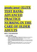ELITE 2026&sol;2027 Test Bank&colon; Advanced Practice Nursing in the Care of Older Adults &lpar;Kennedy-Malone&rpar; - Comprehensive Guide with Rationales