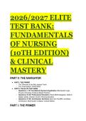 2026&sol;2027 Elite Test Bank&colon; Potter & Perry&rsquo;s Fundamentals of Nursing &lpar;10th Edition&rpar; &vert; Clinical Mastery & NCLEX Success Blueprint