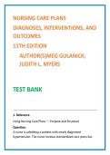 Nursing Care Plans Test Bank 2026 &vert; Gulanick Myers 11th Edition &vert; Nursing Diagnosis MCQs &vert; NCLEX Care Planning Study Guide