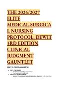 2026&sol;2027 Medical-Surgical Nursing Test Bank &vert; deWit 3rd Edition Clinical Judgment & NCLEX Prep 