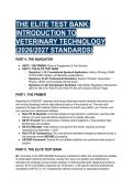 2026&sol;2027 Elite Veterinary Technology Test Bank&colon; AVMA&comma; NAVTA & Texas Board Jurisprudence Exams &lpar;With Full Rationale&rpar;