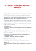 PC716 FINAL EXAM QUESTIONS AND ANSWERS