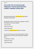 PHTLS PRE-TEST 8TH EDITION EXAM &vert;  FREQUENTLY TESTED QUESTIONS WITH  CORRECT ANSWERS &vert; BRAND NEW&excl;