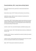Financial Institutions&comma; 2026 &ndash; Lecture Notes and Study Material