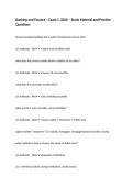 Banking and Finance &ndash; Exam 1&comma; 2026 &ndash; Study Material and Practice Questions