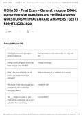 OSHA 30 - Final Exam - General Industry EXAM&comma; comprehensive questions and verified answers QUESTIONS WITH ACCURATE ANSWERS &vert; GET IT RIGHT &vert;20252026&excl;