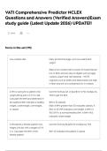 VATI Comprehensive Predictor NCLEX Questions and Answers &lpar;Verified Answers&rpar;Exam study guide &lpar;Latest Update 2026&rpar; UPDATE&excl;&excl;
