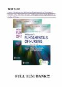 Test bank for Davis Advantage for Wilkinson's Fundamentals of Nursing Theory&comma; Concepts&comma; and Applications Fifth Edition with test questions and answers graded A&plus;