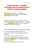 MICRO ECON TEST 1 - GEORGIA  SOUTHERN 2026 REAL QUESTIONS WITH  EXPERTLY VERIFIED ANSWERS&period; 