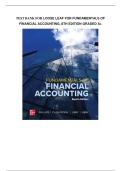 Test bank for Loose Leaf for Fundamentals of Financial Accounting&comma; 8th Edition with test questions and answers graded A&plus;