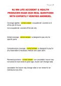 NJ MN LIFE ACCIDENT & HEALTH  PRODUCER EXAM 2026 REAL QUESTIONS  WITH EXPERTLY VERIFIED ANSWERS&period; 
