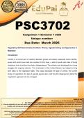 PSC3702 Assignment  1 &lpar;COMPLETE ANSWERS&rpar; Semester 1 2026 - DUE  March 2026