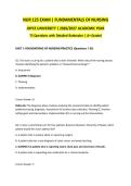 NUR 125 ACTUAL EXAM 2026&sol;2027 &vert; Fundamentals of Nursing &vert; 75 Questions with Detailed Rationales &vert; Joyce University &vert; Pass Guaranteed - A&plus; Graded