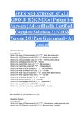 APEX NIH STROKE SCALE GROUP B 2025-2026 &vert; Patient 1-6 Answers &vert; AdventHealth Certified &vert; Complete Solutions&excl;&excl; &vert; NIHSS Version 2&period;0 &vert; Pass Guaranteed - A&plus; Graded