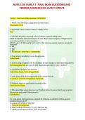 NURS 5336 FAMILY 3- FINAL EXAM QUESTIONS AND VERIFIED ANSWERS 2026 LATEST UPDATE