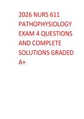2026 NURS 611 PATHOPHYSIOLOGY EXAM 4 QUESTIONS AND COMPLETE  SOLUTIONS GRADED A&plus;
