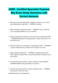 CSPR - Certified Specialist Payment  Rep Exam Study Questions with  Correct Answers